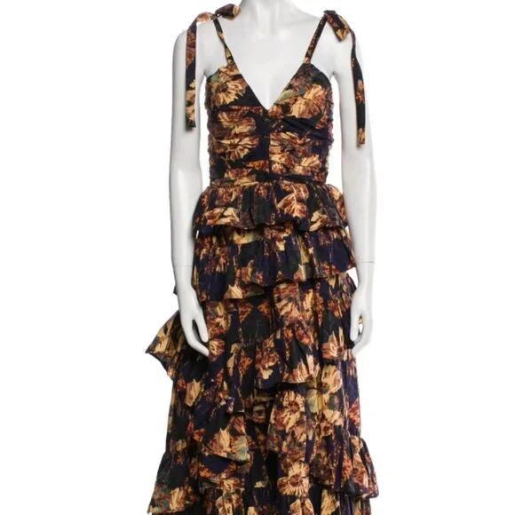 knee length dresses for ladies Ulla Johnson Remi Dress Hummingbird